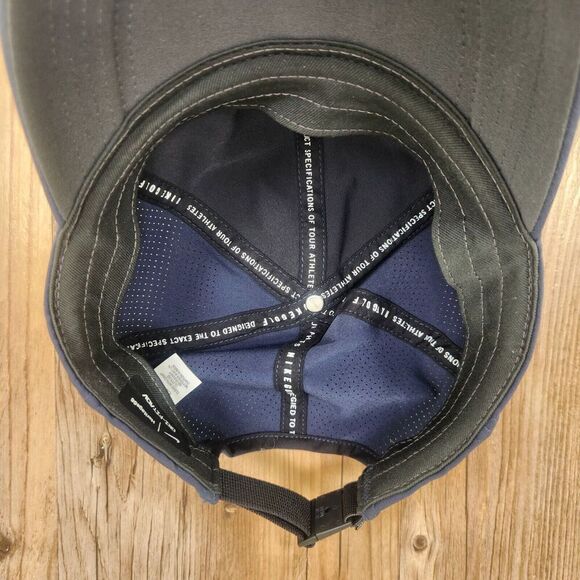 Nike Heritage86 Dri-Fit ADV Strapback Running Hat Cap Navy Blue Sports Fitness - Picture 9 of 11